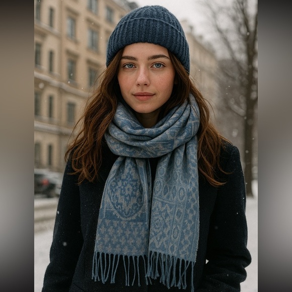 FRAAS Cashmink Scarf Blue - Picture 1 of 5